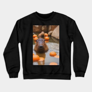 Capybara Citrus Bath Crewneck Sweatshirt